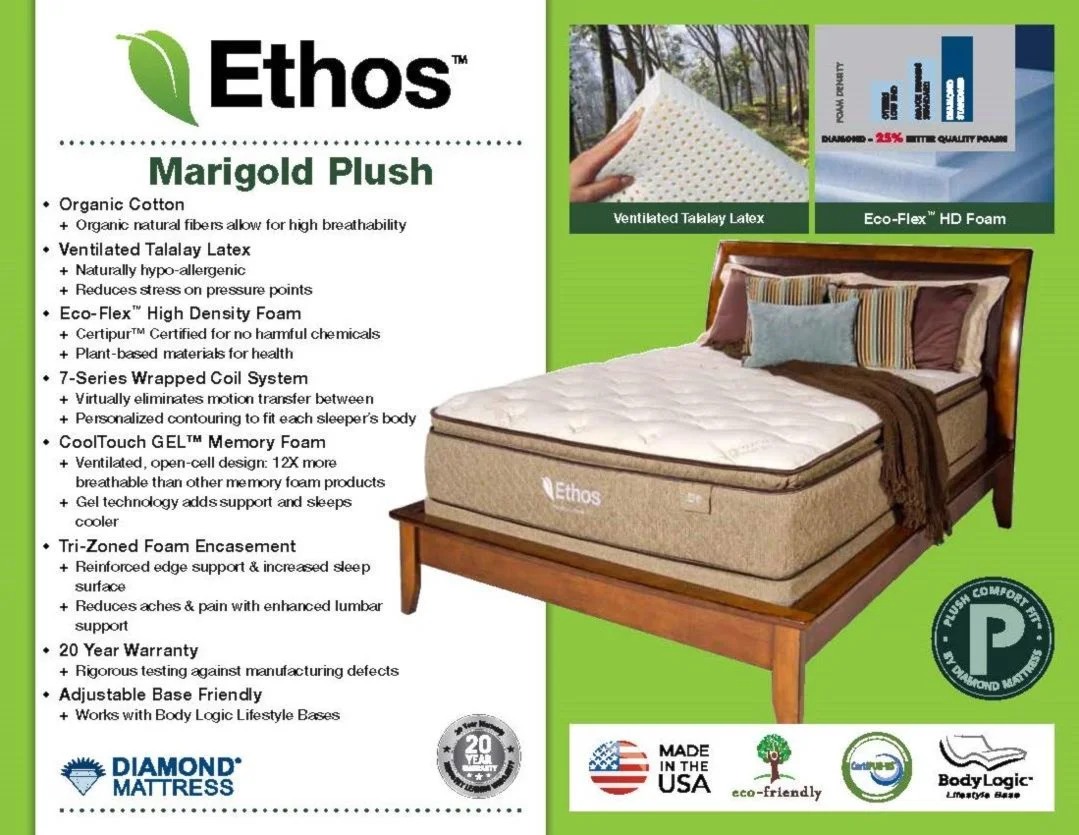Diamond Ethos Marigold Plush Pillow Top