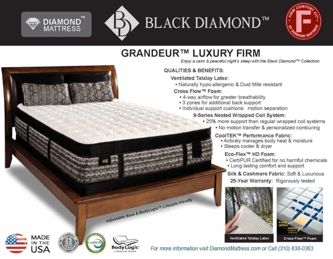 Black Diamond Grandeur Luxury Firm Mattress Collection