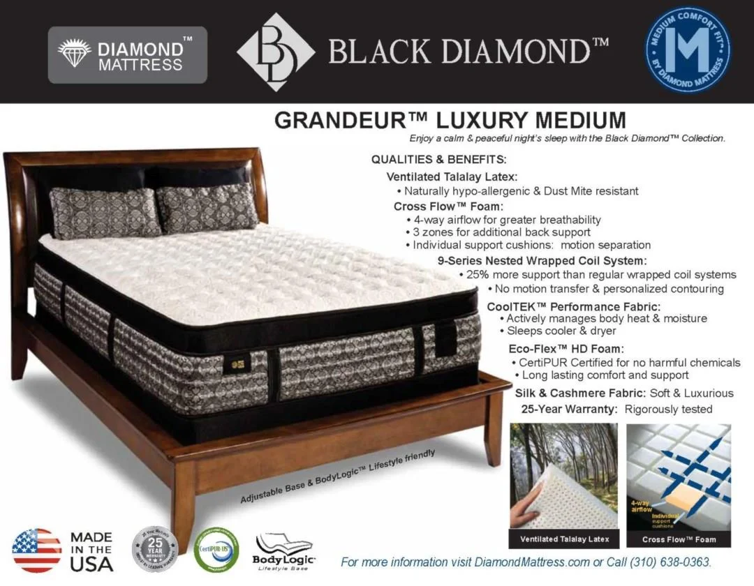 Black Diamond Grandeur Medium Mattress Collection