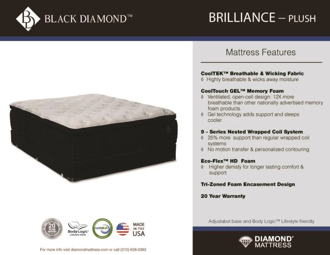 Diamond Brilliance Plush Pillow Top Mattress Collection