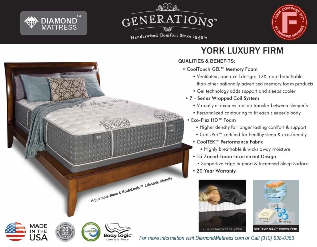 Diamond York Luxury Firm Mattress Collection