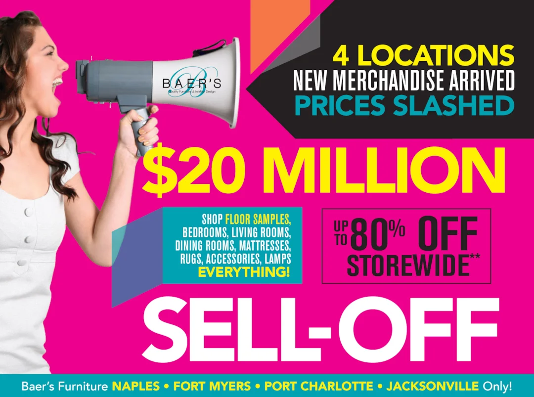 $20 Million Sell-Off Sale