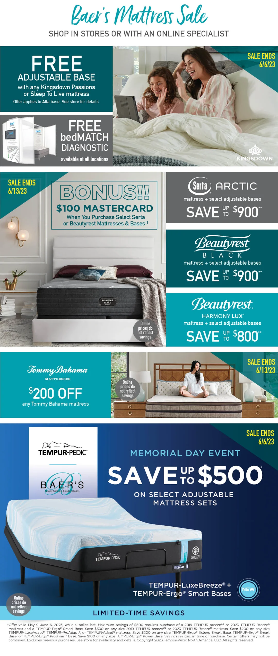 Baer's Mattress Sale
