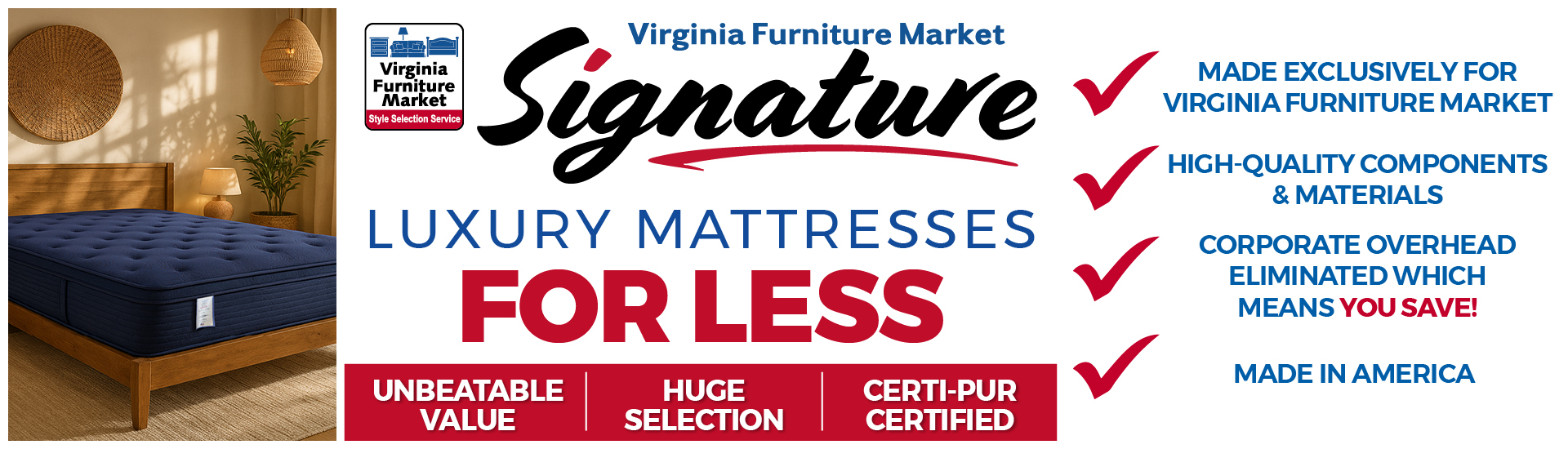 Introducing...Virginia Furniture Market Signature Mattresses