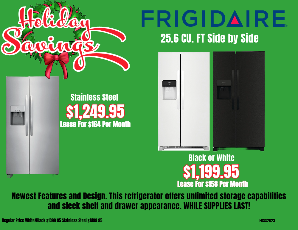 Frigidaire Refrigerators, hundreds off savings
