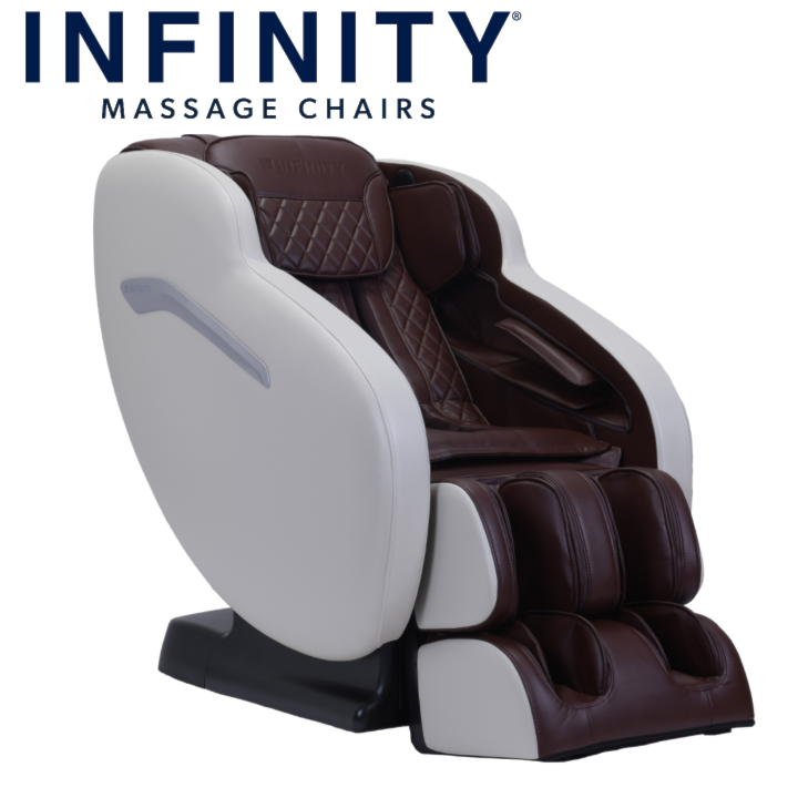 AURA Cream/Brown Massage Chair