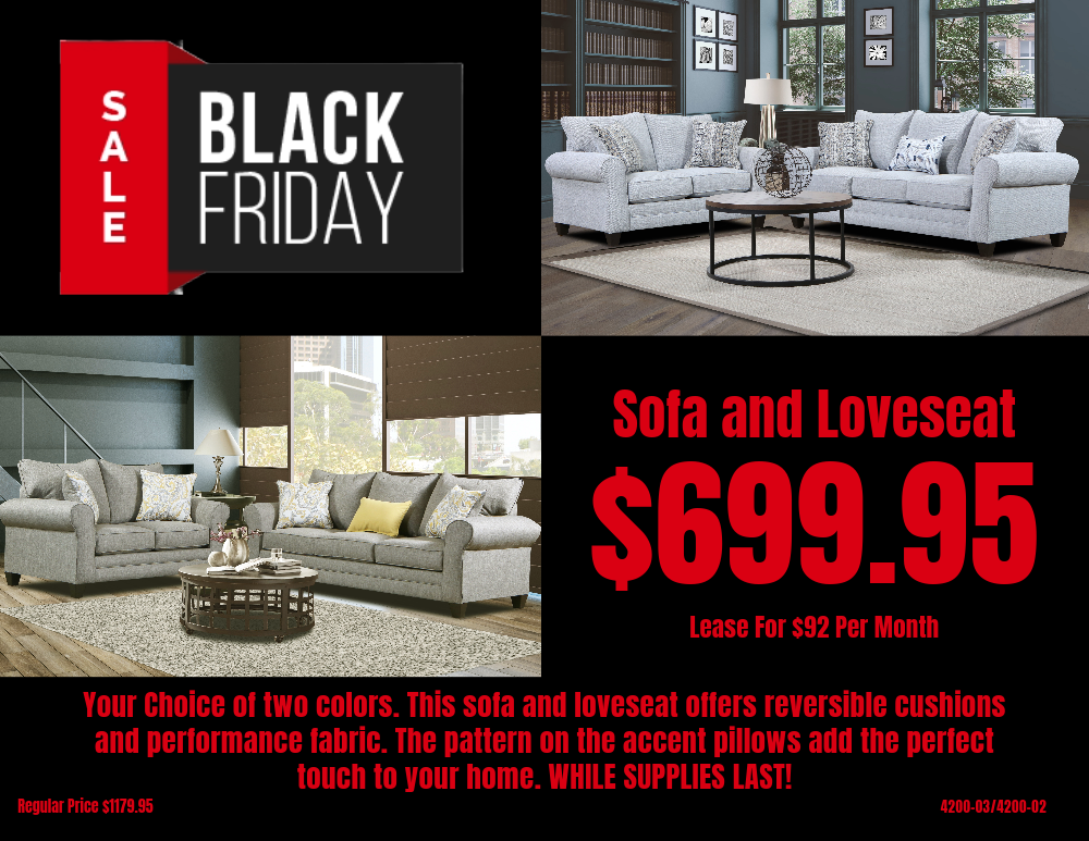 Sofa and Love Seat at remarkably low prices