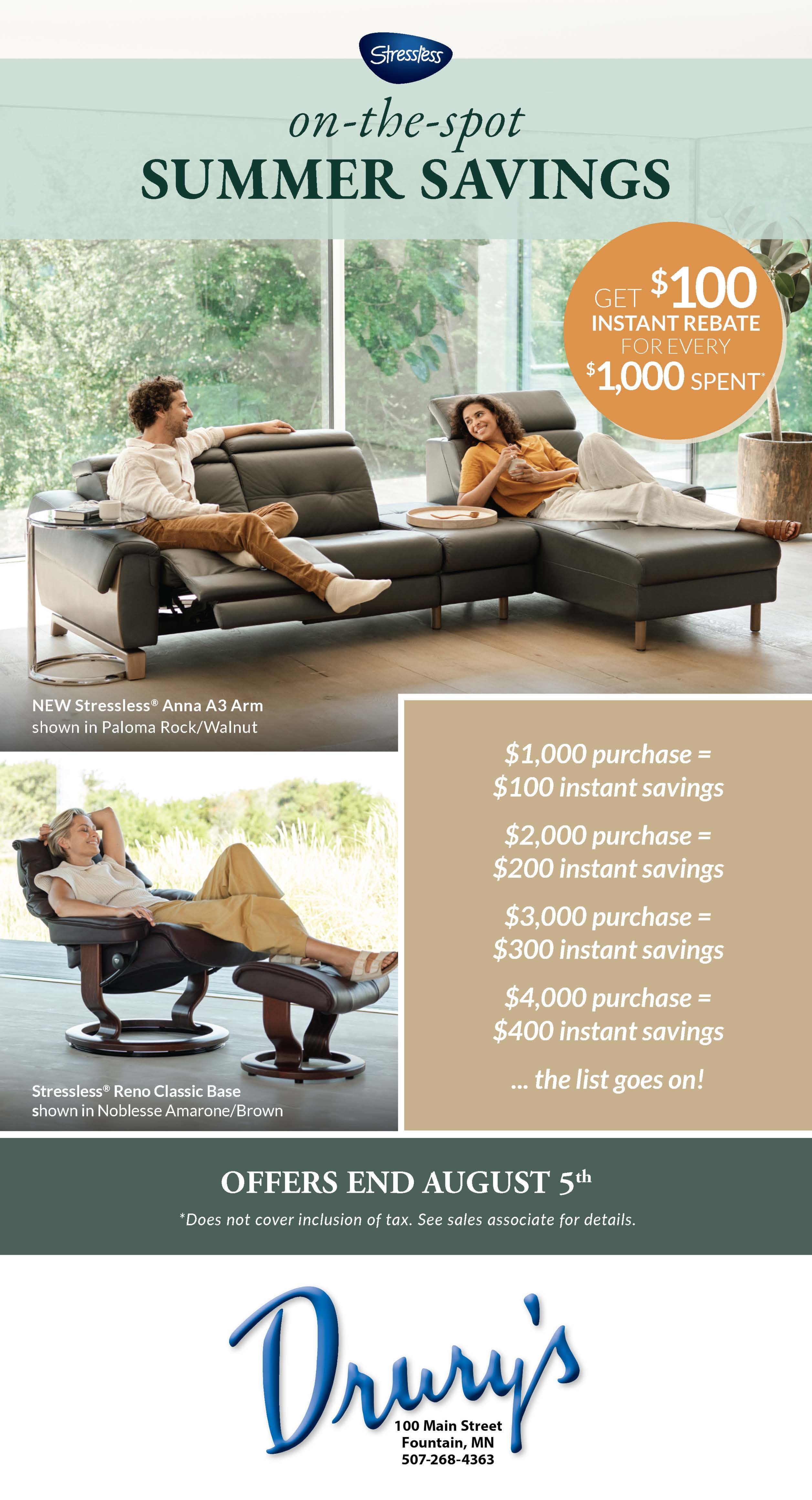 Instants Savings with Stressless