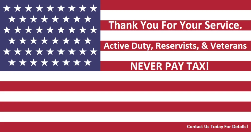 Veterans never pay tax