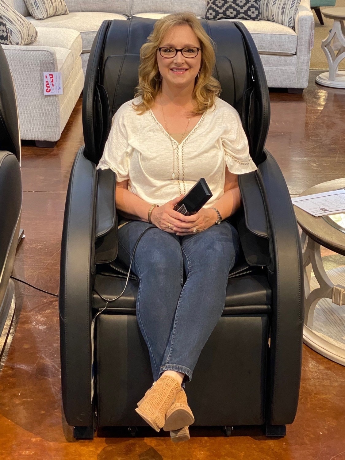 Leslie Little-Riggs on being the winner of the $4,000* Core Nine massage chair!