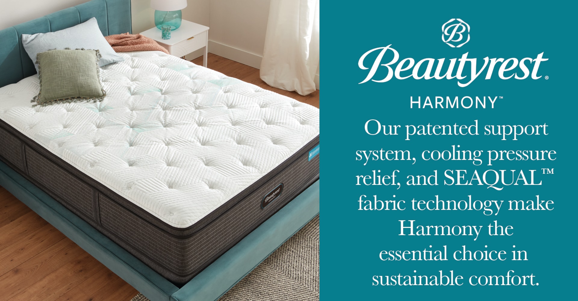 Beautyrest Harmony features new innovations in support, comfort, and cooling working together in harmony to unlock your best sleep