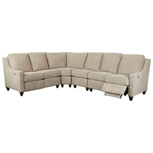 cream l-shaped reclining sectional sofa