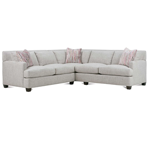 grey l-shaped sectional sofa with throw pillows