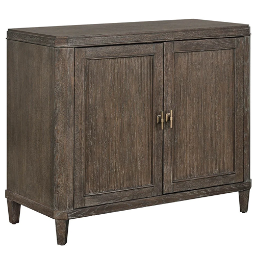 dark wood tone 2-door accent cabinet