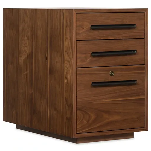 medium wood tone 3-drawer file cabinet