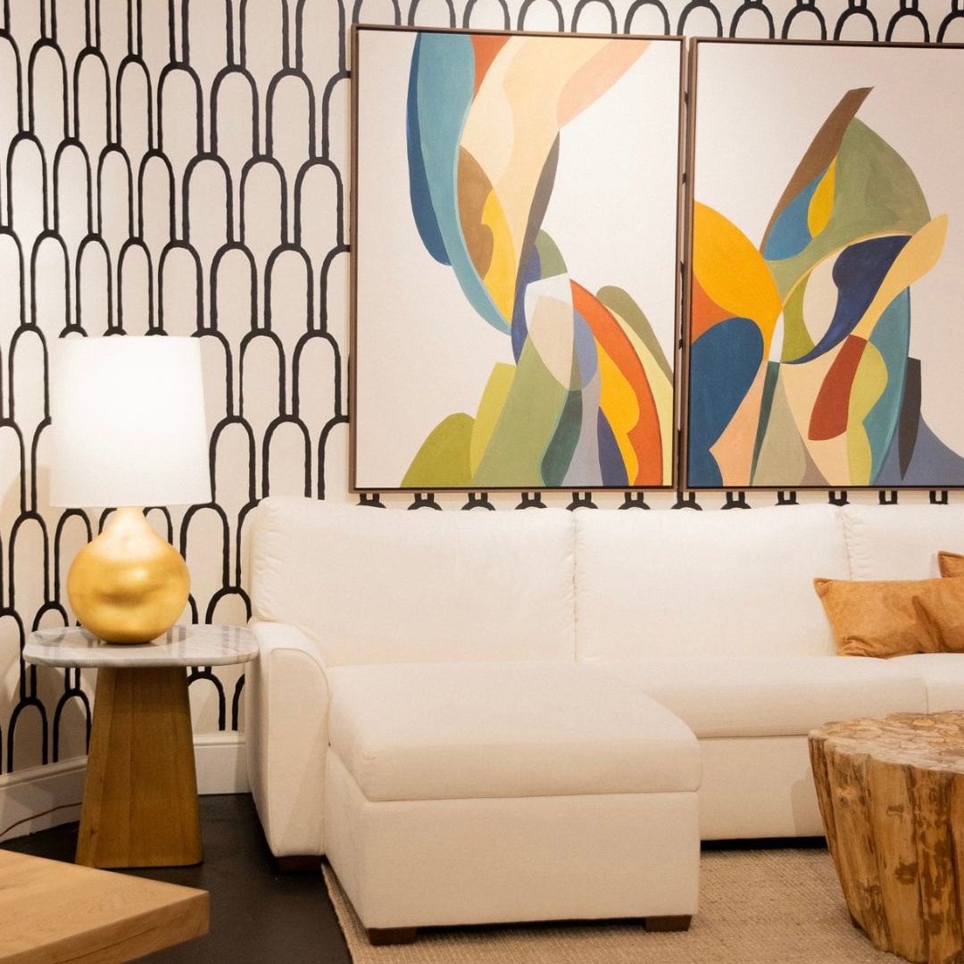 showroom image of sectional sofa