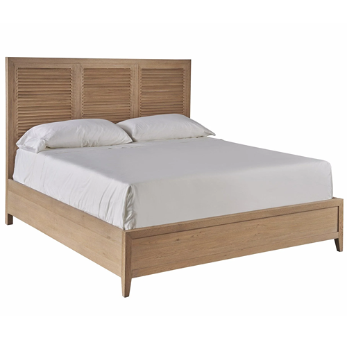 light wood toned platform panel bed