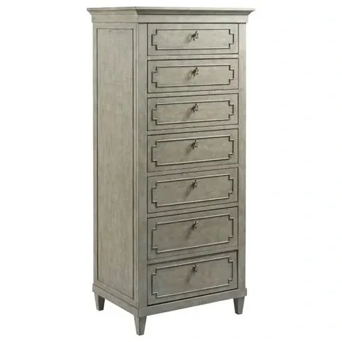 grey wood tone 7-drawer lingerie chest