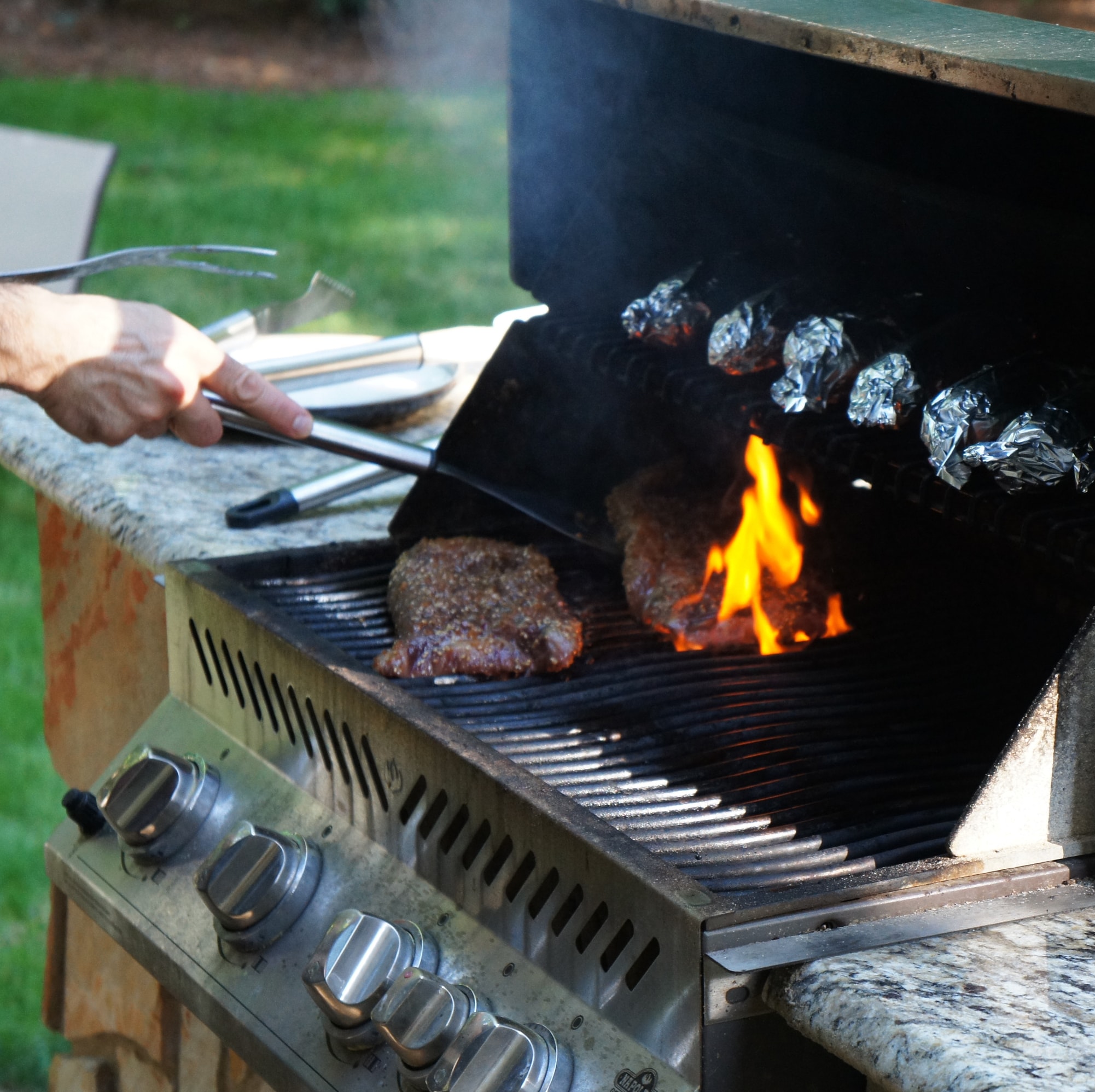built-in grill