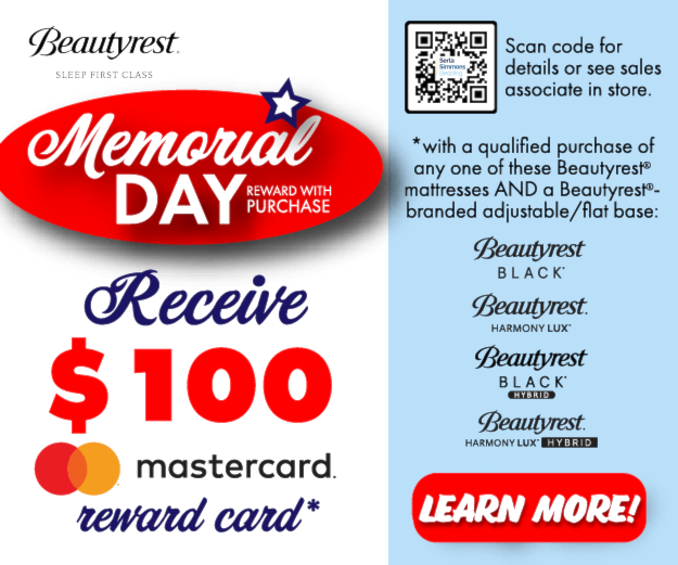 $100 Beautyrest Reward Card