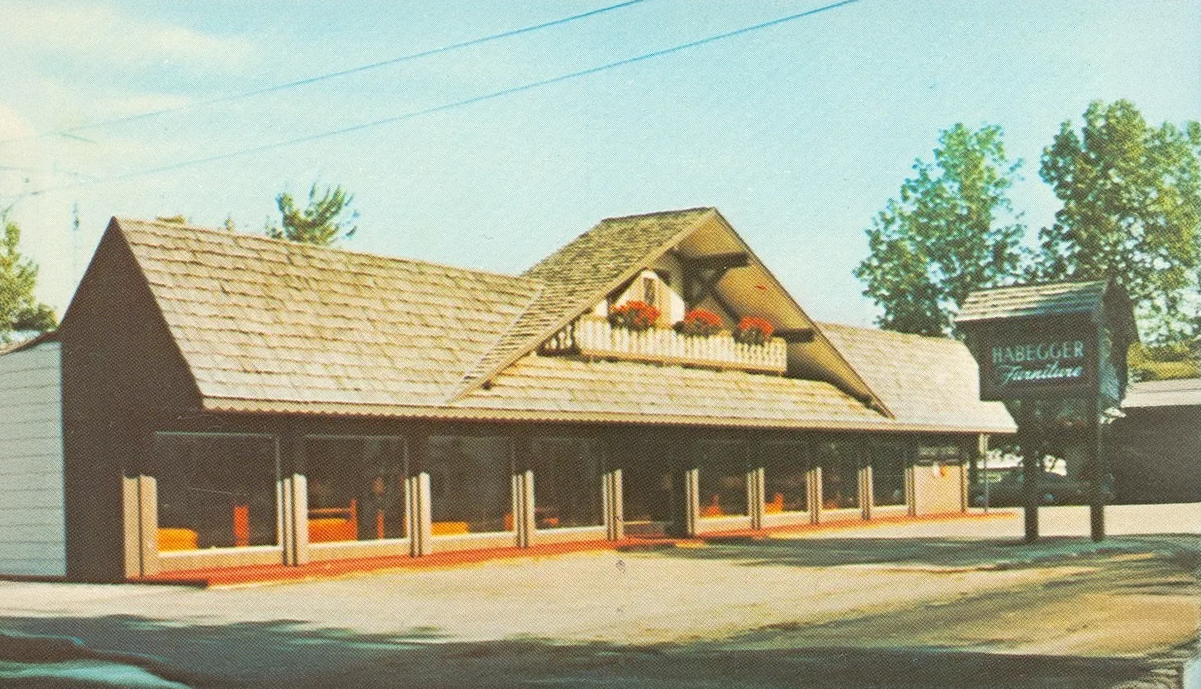Old photo of Habegger furniture store