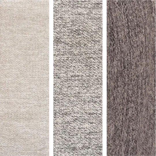 3 unique fabric colors
