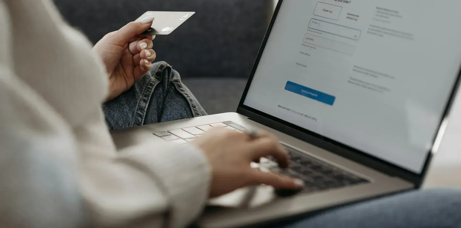 Person using a laptop