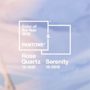 2016 - 2016 Pantone color of the Year: Rose Quartz and Serenity