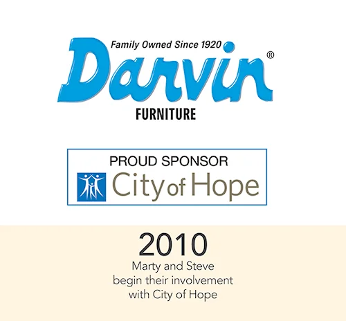 2010, Marty and Steve begin their involvement with City of Hope