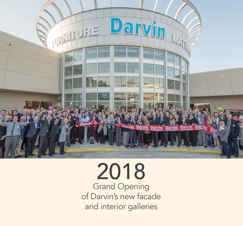 2018 - Grand Opening 
of Darvin’s new facade 
and interior galleries