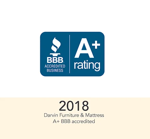 2018 - Darvin Furniture & Mattress A+ BBB accredited