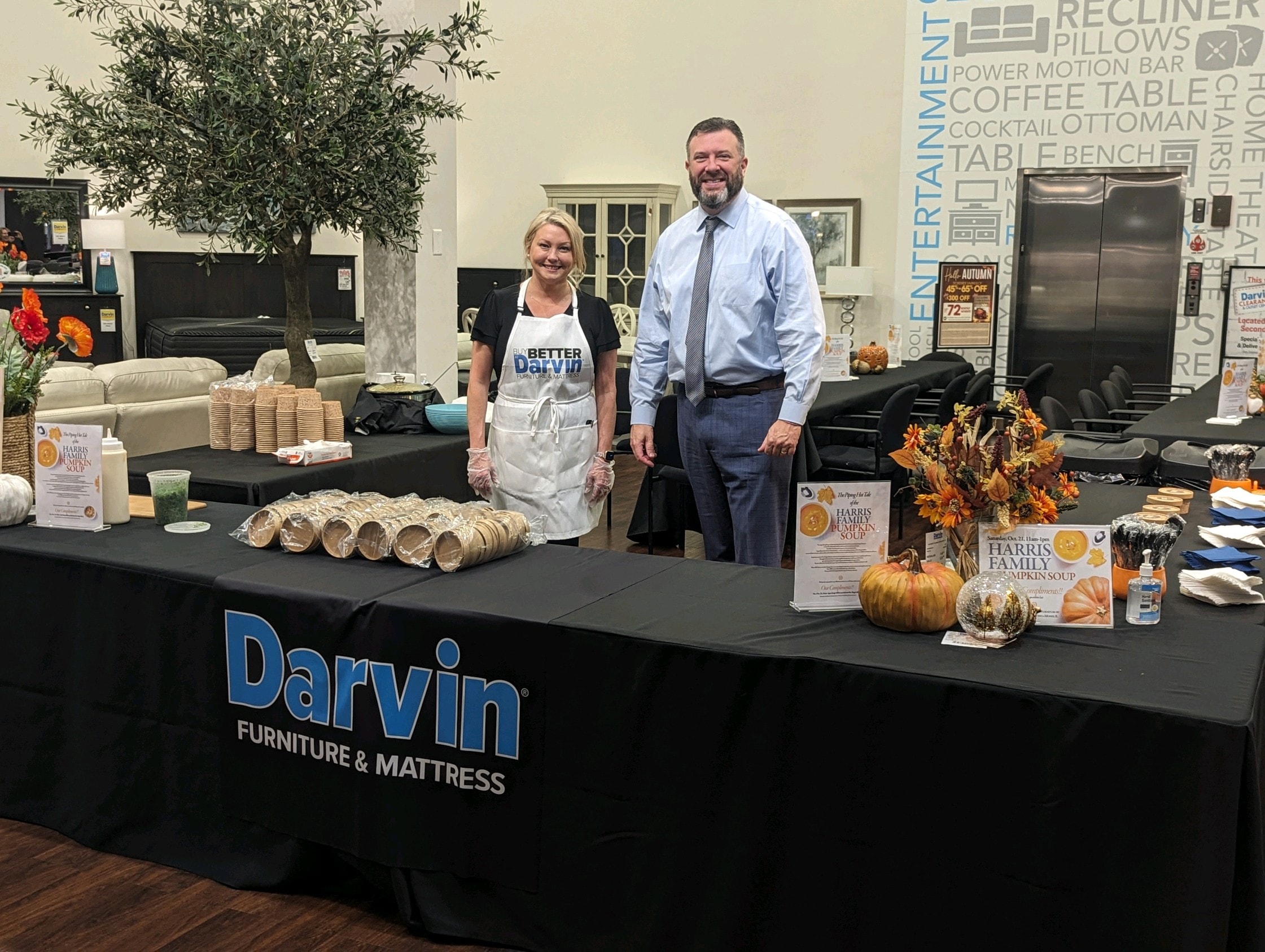 2023 - Will Harris President of Darvin shares family Pumpkin Soup Recipe - served at Darvin Furniture & Mattress