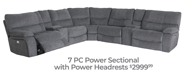 7 PC Power Sectional