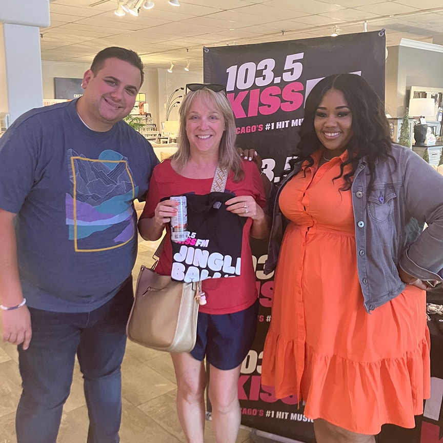 2024/June- Keke & Jason from 103.5 Kiss FM event at Darvin Furniture & Mattress Spin to Win