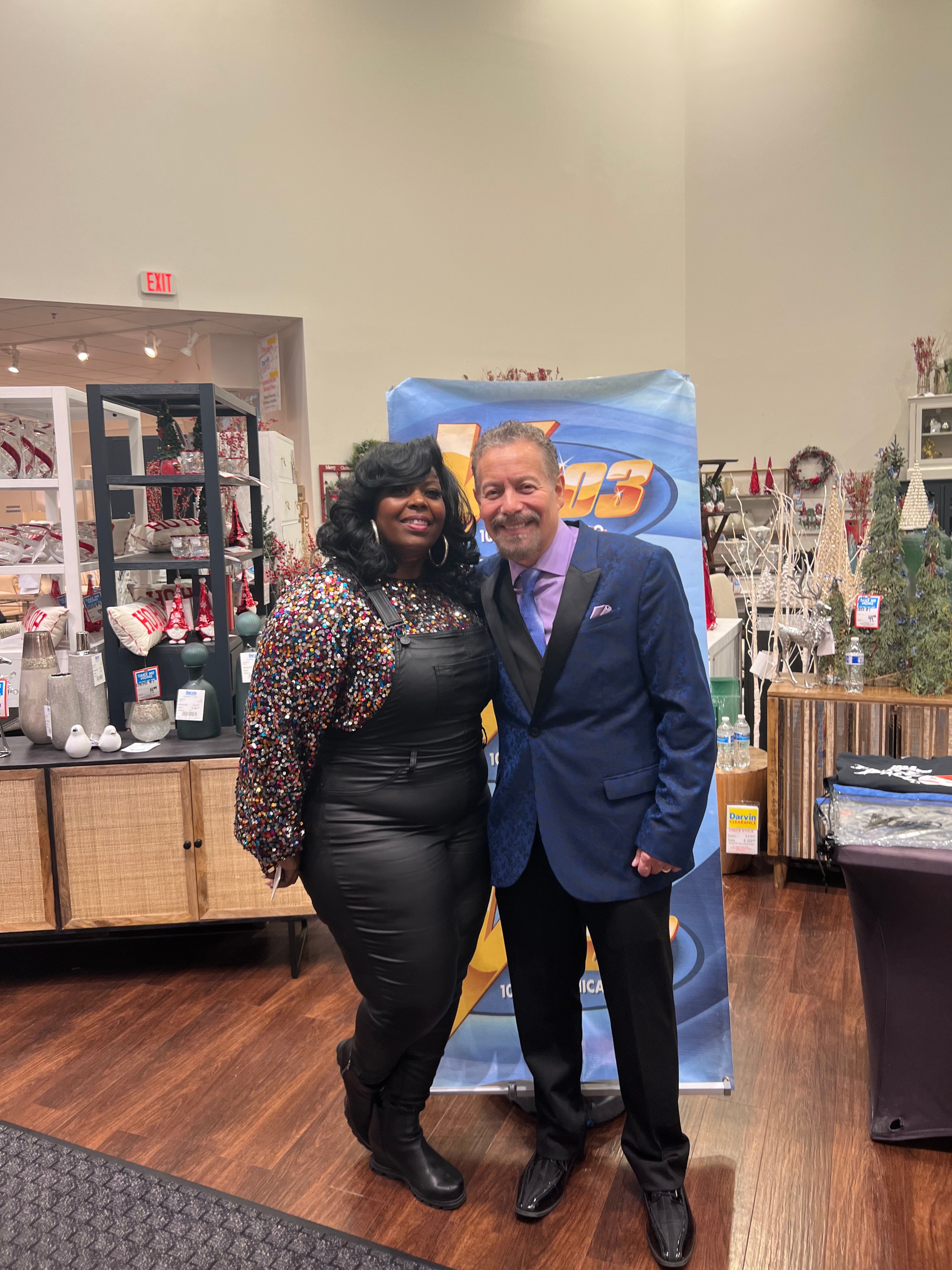 2024 - Joe Soto from V103 at Darvin Furniture on New Year's Day