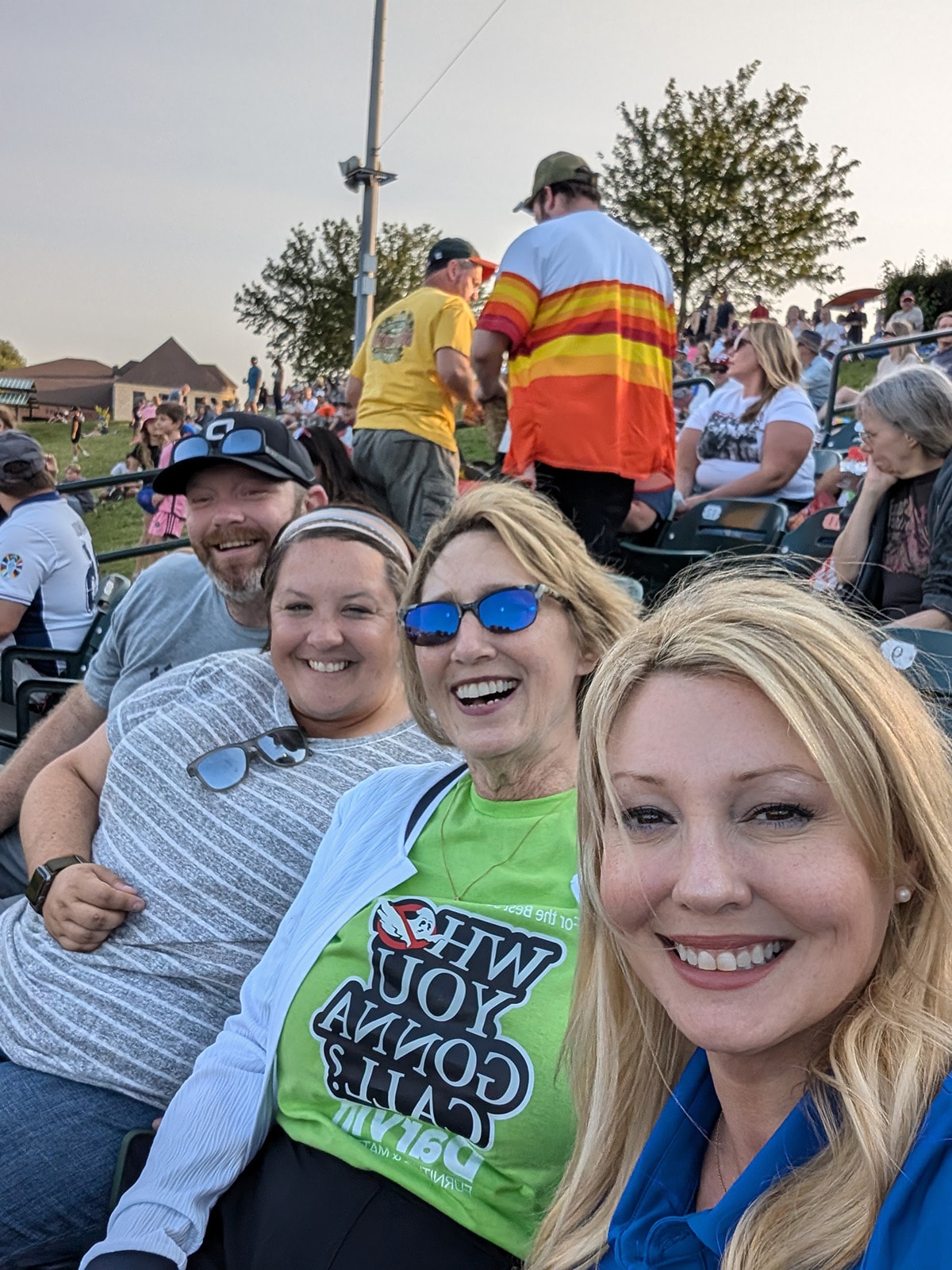 2024 Darvin Furniture & Mattress President Will Harris and Darvin associates at Joliet Slammers Ghostbuster Night