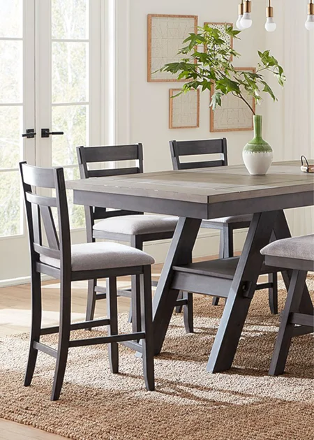 new 5 pc counter height dining set $1199.99 | matching pieces also on sale