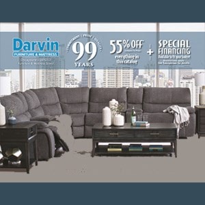 Sept. 2019 - Huge 99th Anniversary Celebration planned at Darvin® Furniture, 
up to $180,000 in Furniture Prizes