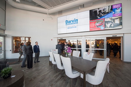 Video Wall in Darvin Furniture & Mattress Atrium - added in 2017