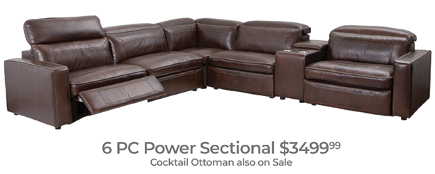 6 PC Power Sectional