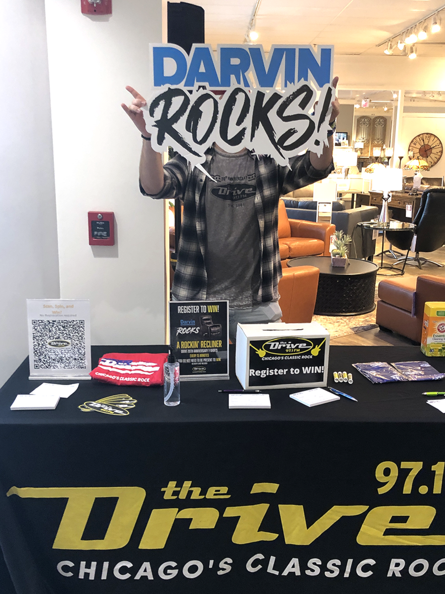 at 2021 Darvin Rocks with 97.1FM The Drive  Event at Darvin Furniture & Mattress