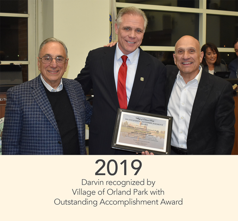 2019 - Darvin recognized by Village of Orland Park with Outstanding Accomplishment Award