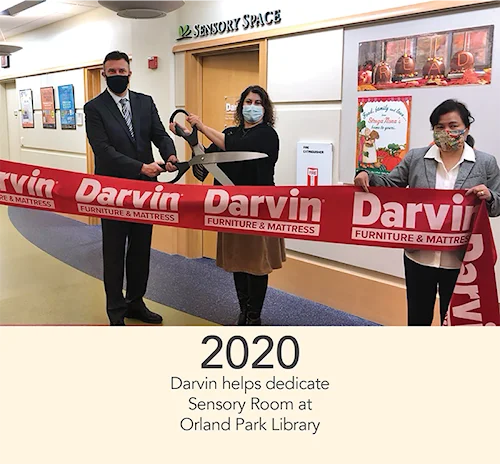 2020 - Darvin helps dedicate Sensory Room at Orland Park Library