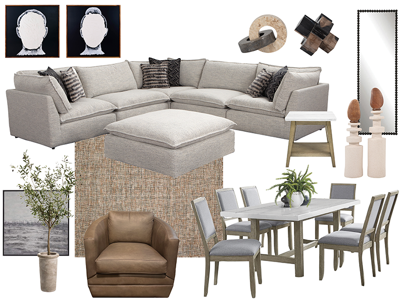Earthy Living Trend  can be found at Darvin Furniture & Mattress
