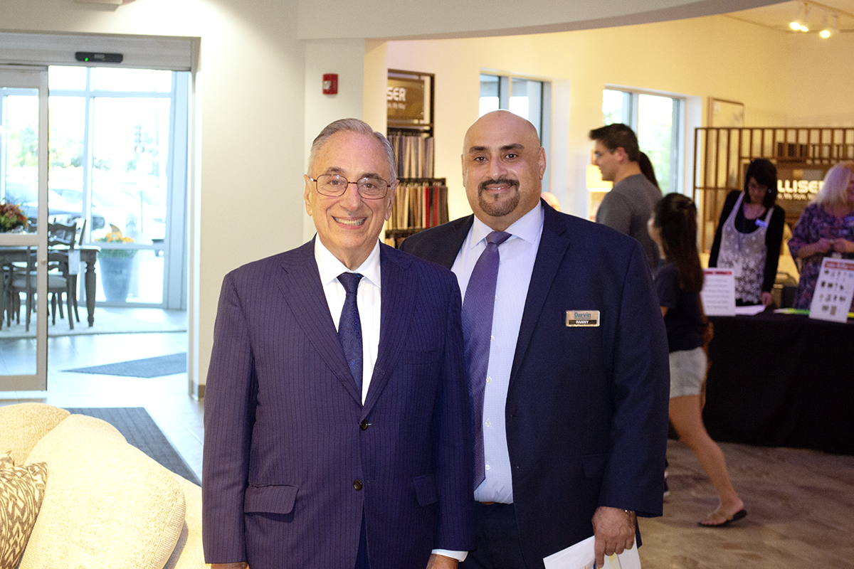 Steve Darvin & Hanny Diab at 2019 Wine Tasting Popup Workshop at Darvin Furniture & Mattress