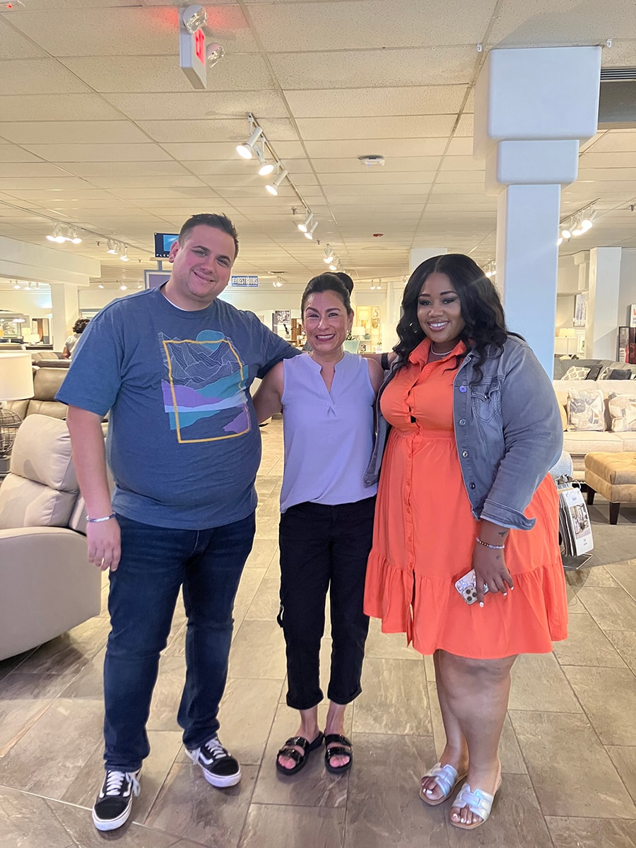 2024/June- Keke & Jason from 103.5 Kiss FM event at Darvin Furniture & Mattress Spin to Win