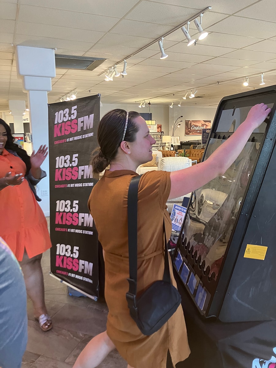 2024/June- Keke & Jason from 103.5 Kiss FM event at Darvin Furniture & Mattress Spin to Win