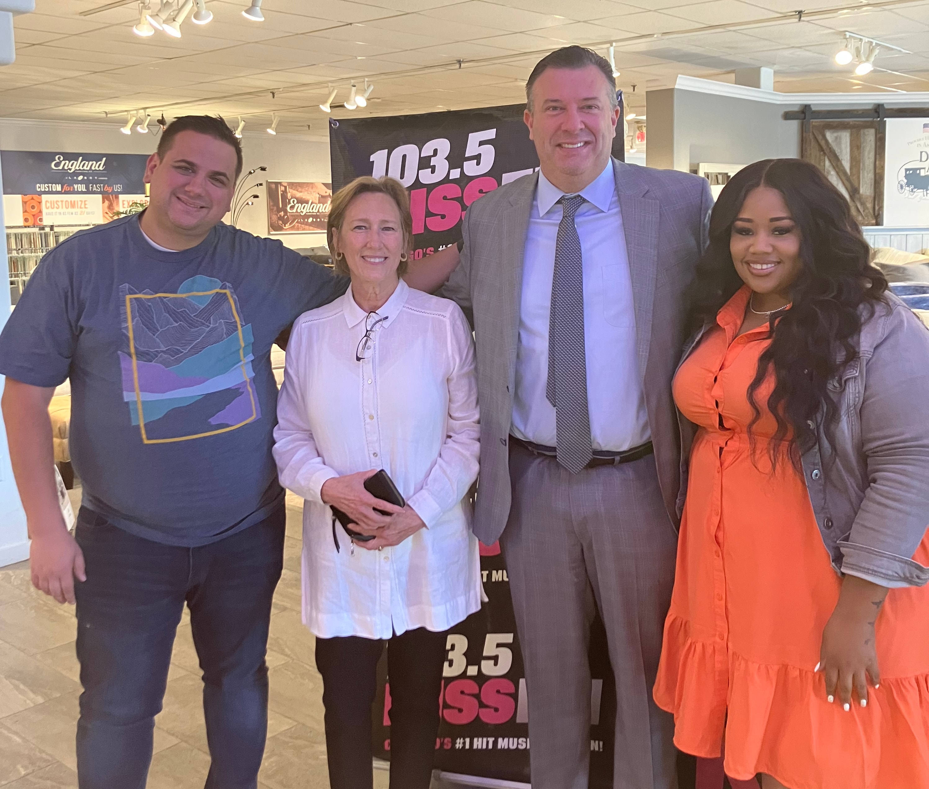 2024/June- Keke & Jason from 103.5 Kiss FM event at Darvin Furniture & Mattress Spin to Win