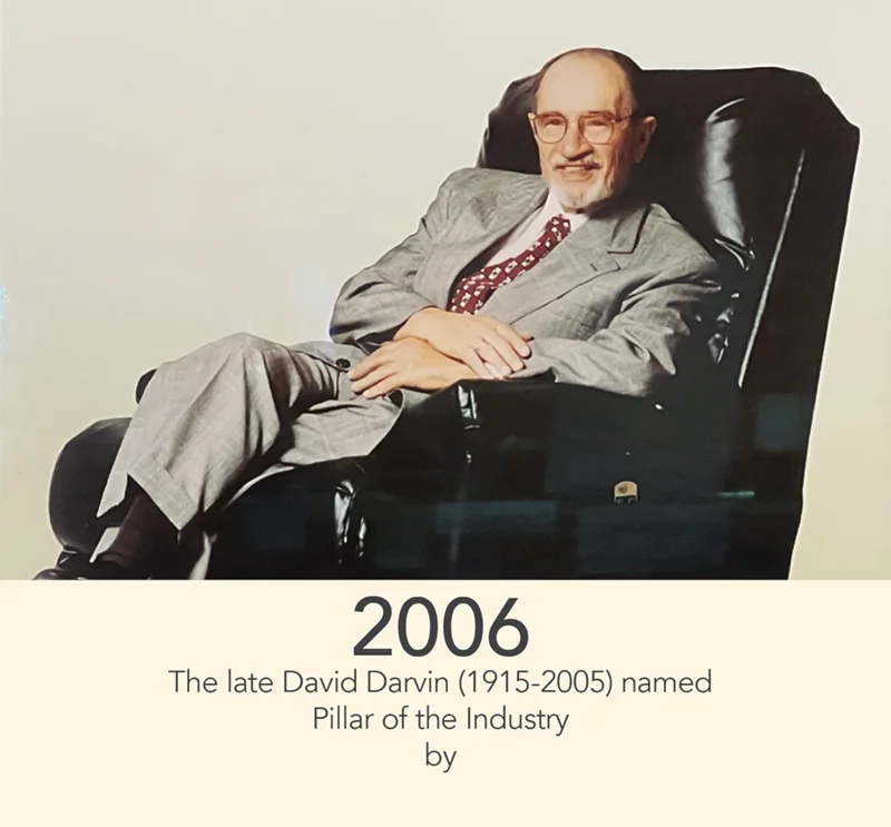 The late David Darvin (1915 - 2005) is names Pillar of the Industry by