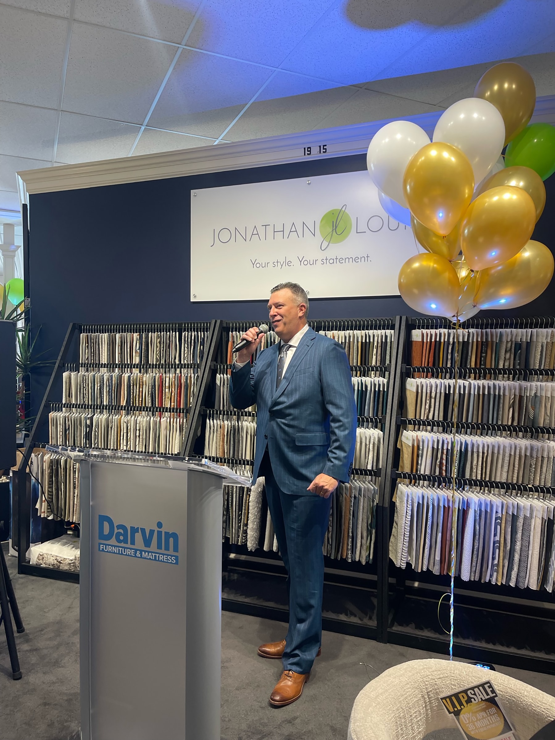 2024 - Jonathan Louis Gallery Reveal at Darvin Furniture & Mattress - Will Harris President